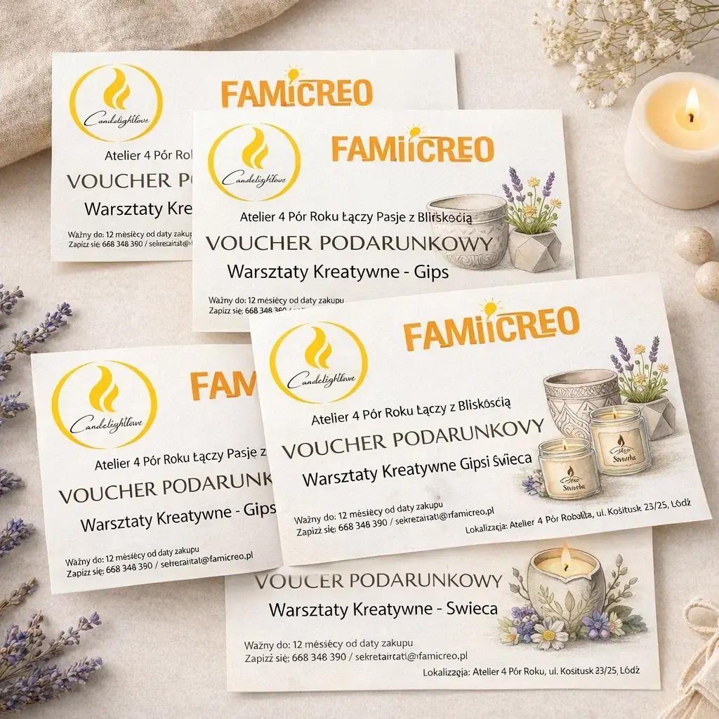 Voucher Podarunkowy Warsztaty Kreatywne - Świeca 0